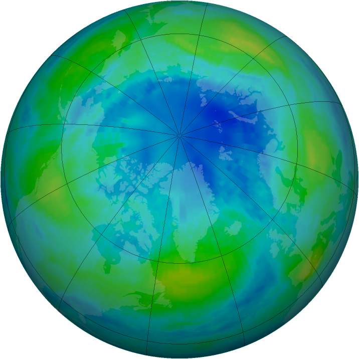 Arctic ozone map for 10 October 2002